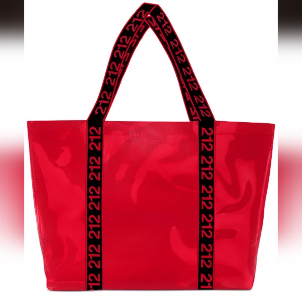 Red Tote Bag with 212 Strap